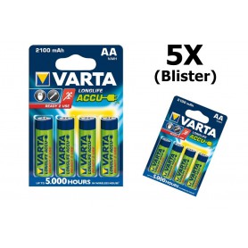 Varta - VARTA AA / Micro / HR06 2100mAh 1.2V Rechargeable Battery - Size AA - BS138-CB