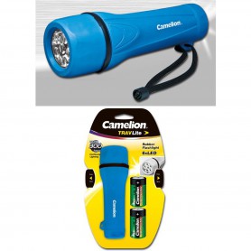 Camelion - Camelion rubber flashlight including 2x D R20 batteries - Flashlights - BS343-CB