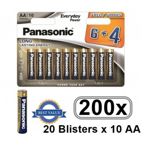 Panasonic - AA/LR6 Panasonic Alkaline Everyday Power - Size AA - BS361-CB