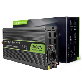 Green Cell - 2000W DC 12V to AC 230V with USB Current Inverter Converter - Battery inverters - GC009
