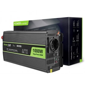 Green Cell, 2000W DC 12V to AC 230V with USB Current Inverter Converter - Pure/Full Sine Wave, Battery inverters, GC008