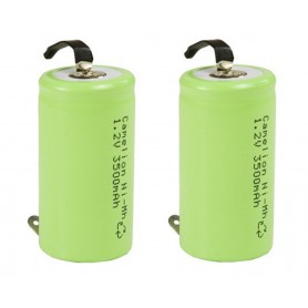 Camelion - Camelion C/LR14 3500mAh with U-solder lips 1.2V NimH Rechargeable - Size C D and XL - BS377-CB
