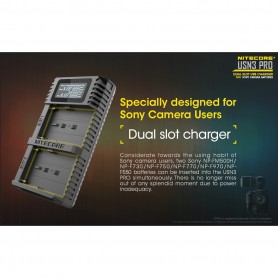 NITECORE, Nitecore USN3 Pro double USB charger for Sony Camera Battery, Sony photo-video chargers, MF007