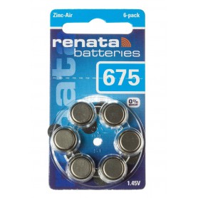 Renata - Renata 675 / ZA675 / PR44 Hearing Aid Battery 1.45V - Hearing batteries - NK395-CB
