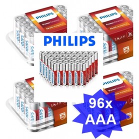 PHILIPS, 24-Pack - AAA R3 Philips Power Alkaline, Size AAA, BS017-CB