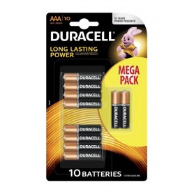 Duracell - 10-Pack Duracell LR03 / AAA / R03 / MN 2400 1.5V alkaline battery - Size AAA - BS134-CB