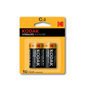 Kodak, Kodak XTRALIFE C/LR14 Alkaline - 2 Pieces, Size C D 4.5V XL, BS409-CB