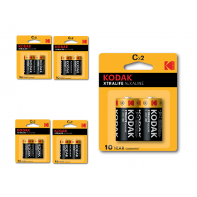 Kodak - Kodak XTRALIFE C/LR14 Alkaline - Size C D 4.5V XL - BS409-CB