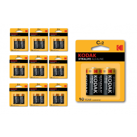 Kodak - Kodak XTRALIFE C/LR14 Alkaline - 2 Pieces - Size C D 4.5V XL - BS409-CB