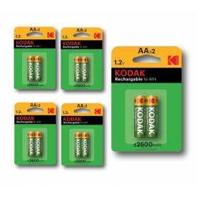 Kodak - Kodak AA / Micro / HR06 2600mAh 1.2V Rechargeable Battery - Size AA - BS414-CB
