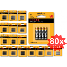 Kodak - Kodak XTRALIFE alkaline AAA/LR03 1.5V - Size AAA - BS420-CB