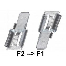 Oem, 2x Clamp adapter Terminal for lead battery - from 6.35mm to 4.74mm (F2 to F1), Battery accessories, NK440