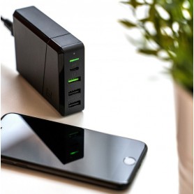 Green Cell, Power Source 75W 4-port charger USB-C PD with ultrabook charging, Ac charger, GC080