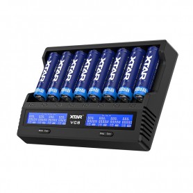 XTAR - Battery charger Xtar VC8 8-channel with LCD screen for Li-ion NiMH batteries - Battery chargers - NK471