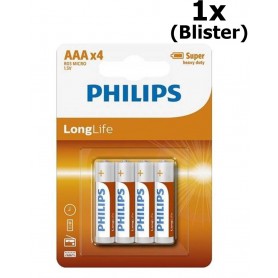 PHILIPS - AAA R3 Philips LongLife Zinc Alkaline - Size AAA - BS406-CB