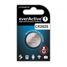 CR2025 everActive 165mAh 3V button cell battery