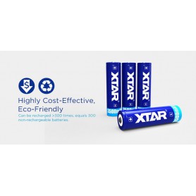 XTAR, Xtar 3500mAh 3.7V 18650 PCB PROTECTED battery, Size 18650, BL352