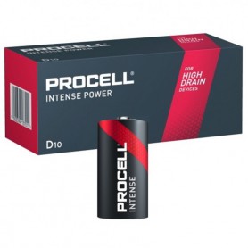 Duracell, 10x PROCELL INTENSE POWER (Duracell Industrial) LR20 D Alkaline battery, Size C D 4.5V XL, BS469