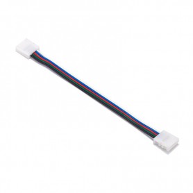 Oem, 10mm 5 Pin RGBW RGBWW LED Click to Click 15cm Connector Cable Wire, LED connectors, LSCCW63