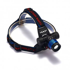 Oem - 600Lm XM-L T6 TIGER WOLF White Red Blue Green Yellow LED Headlight, bicycle lamp with bicycle handlebar bracket - Flash...