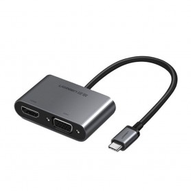 UGREEN - USB-C to HDMI and VGA Converter (Thunderbolt 3 Port Compatible) - USB adapters - UG-30843-CB