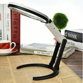 Oem - Dual-purpose Magnifying Table Lamp - Magnifier Glass Lens Loupe with 12x Power LED - Magnifiers microscopes - AL1101-00