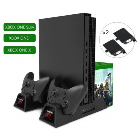 DOBE - Duo Charging Cooling Stand + 2 batteries for XBOX One One X and One S - Xbox One - AL1119-XB1