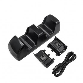 DOBE - Duo Charging Stand + 2 batteries for XBOX One One X and One S - Xbox One - AL1120-XB1