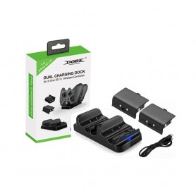 DOBE - Duo Charging Stand + 2 batteries for XBOX One One X and One S - Xbox One - AL1121-XB1