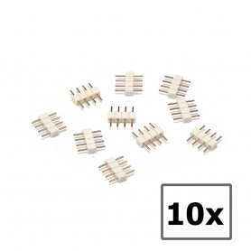 Oem, 10x 10mm 4pin Male-Male RGB LED Strip Connector, LED connectors, LSC47