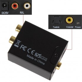Oem - Digital to Analog Audio Converter box with with 5V EU power supply - Audio adapters - AL1127-AUDIO