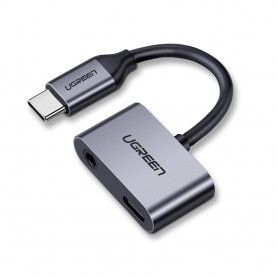 UGREEN, UGREEN USB-C to 3.5mm Jack Headphone Adapter + USB-C Charging port, Audio adapters, UG-50596