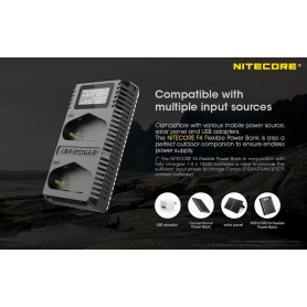 NITECORE, Nitecore UCN4USB charger compatible with Canon LP-E4/LP-E4N, Canon photo-video chargers, NK-UCN4