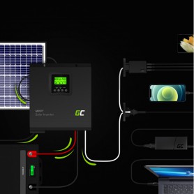 Green Cell - GREEN CELL 24VDC Solar Inverter Off Grid converter with MPPT Solar Charger for 230VAC 3000VA/3000W Pure Sine Wav...