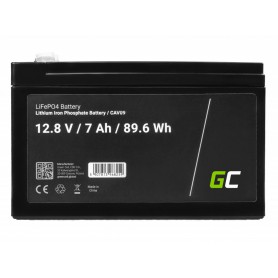 Green Cell - Green Cell LiFePO4 12.8V 7Ah battery for solar panels and campers - LiFePO4 battery - GC109-LPO7AH