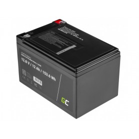 Green Cell, Green Cell LiFePO4 12.8V 12Ah battery for solar panels and campers, LiFePO4 battery, GC108-LPO12AH