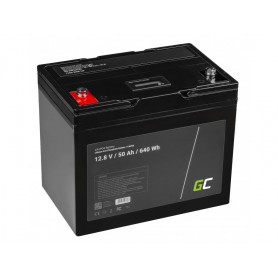 Green Cell - Green Cell LiFePO4 12.8V 50Ah 640Wh battery for solar panels and campers - LiFePO4 battery - GC117-CAV06