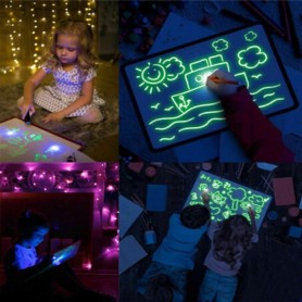 Oem, LED Illuminated Flashing Writing Board with Remote Control 40 x 30 cm, LED gadgets, AL1132-30X40