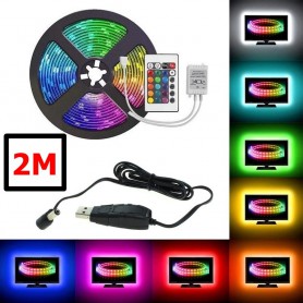 Oem, RGB IP20 LED Strip SMD3528 60led p/m with USB adapter and RGB controller, LED Strips, AL563-COM-CB