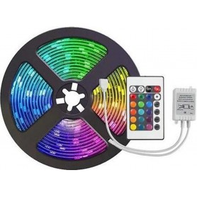 Oem, RGB IP20 LED Strip SMD3528 60led p/m with adapter and RGB controller, LED Strips, AL563-ADP-CB