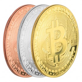 Oem, 3 pcs Bitcoin 25K Digital BTC BITCOIN coins cryptocurrency collectible coin 40x2.5mm, Various computer accessories, AL11...