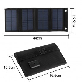 Oem, 20W 5V Mini Foldable USB Solar Panel Solar-Cell Charger, Solar Adventure, AL1137-20W-CB