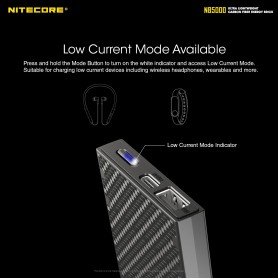 HOCO, NITECORE NB5000 Powerbank 5000mAh Carbon Fiber QC3.0 compatible with Quick Charge, Powerbanks, NB5000