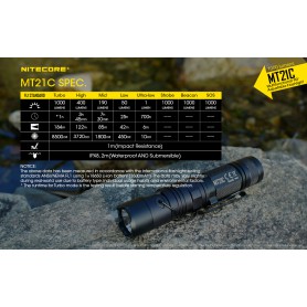 OLIGHT - Nitecore MT21C Rechargeable Flashlight runtime 700 hours - Flashlights - MT21C
