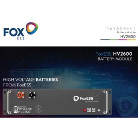 FOX ESS - FOX ESS HV2600 52V 2.6kWh Lithium Solar storage battery - Solar Batteries - FE-HV2600