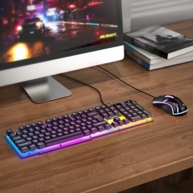HOCO - HOCO GM11 Gaming Set RGB keyboard and mouse black - Various computer accessories - GM11
