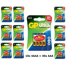 GP, GP Ultra Plus Alkaline AAA/LR03 1.5V, Size AAA, BS506-AAA-CB