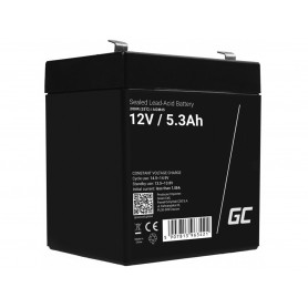 Green Cell - Green Cell 12V 5.3Ah 5300mAh VRLA AGM Battery - Battery Lead-acid  - GC361-AGM45