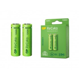 GP, Duo GP ReCyco+ AA / Mignon / HR6 / LR6 1300mAh Rechargeable Battery - 1300 Series, Size AA, BS124-CB