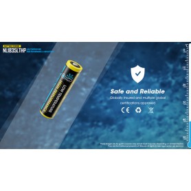 NITECORE - Nitecore NL1835LTHP 3500mAh 8A specially for Cold Weather Low Temperature High Performance - Size 18650 - MF019